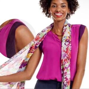 CAbi Campo Blouse Fuschia Cap Sleeve Top Blouse #5033 Bougainville Magenta Tank